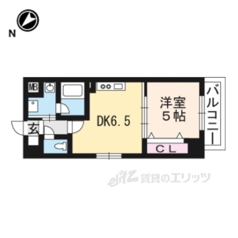 大津市中央のマンションの間取り