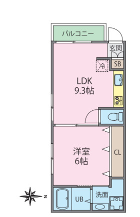 荒川区西尾久のアパートの間取り