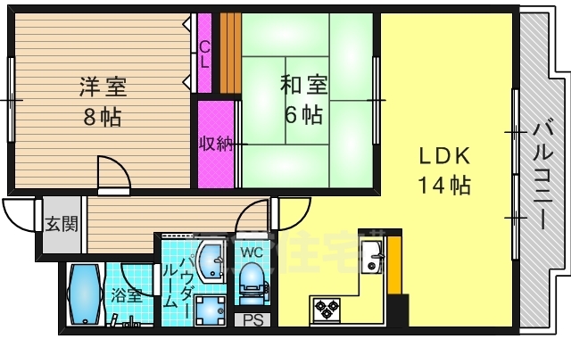 サニーパーク小坂の間取り