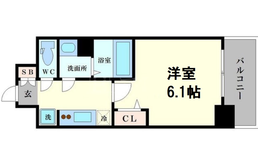 ララプレイス難波メティスの間取り