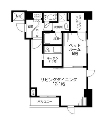 レジディア九段下の間取り