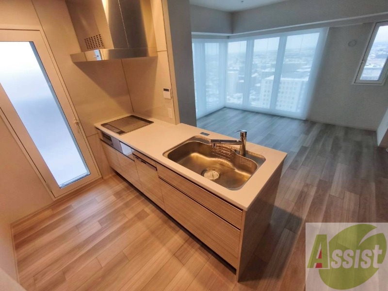 キッチン　清潔感がありお洒落なキッチンになっていました！