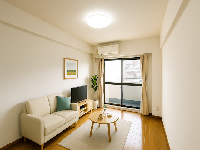 居室・リビング　CGで家具等を配置したもので家具等は含まれません。