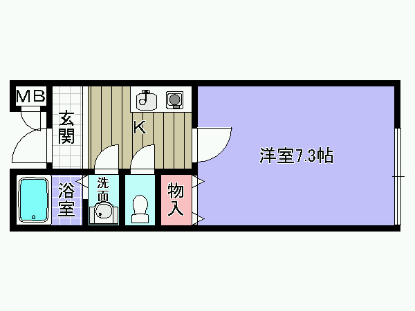 ＪＲ阪和線 下松駅 徒歩6分 2階建 築27年の間取り写真