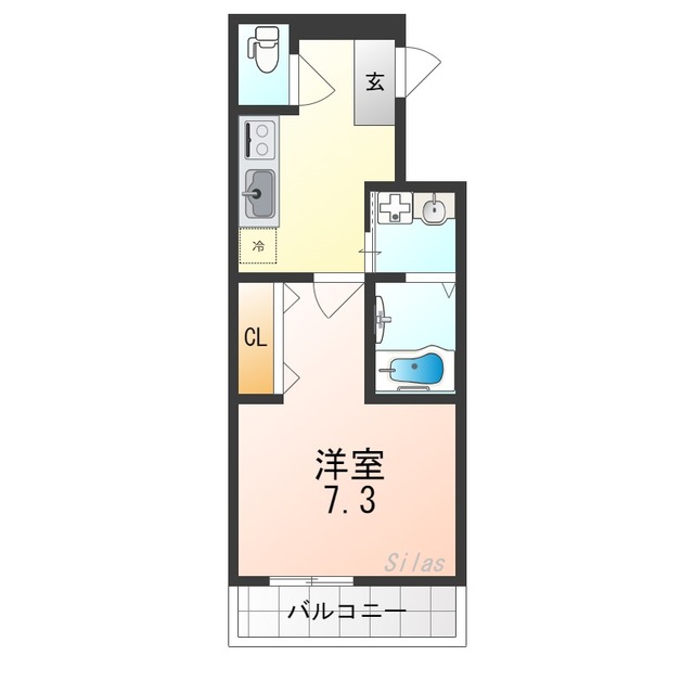 地下鉄谷町線 平野駅 徒歩6分 3階建 築3年の間取り写真
