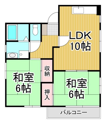 ベル坂部B棟の間取り写真