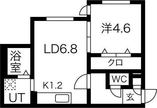 ＪＲ千歳線 新札幌駅 徒歩7分 4階建 築4年の間取り写真