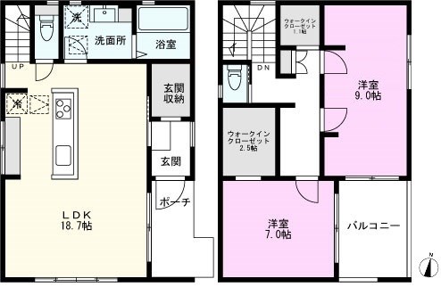 蒲生茜町戸建ての間取り写真