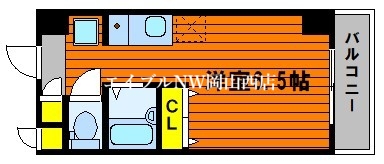 岡山市中区清水のマンションの間取り