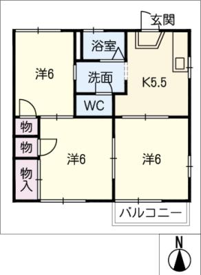 グリーンコーポ西阿倉川の間取り