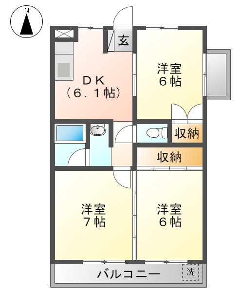 岐南グリーンハイツの間取り