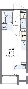 東大阪市大蓮南のアパートの間取り