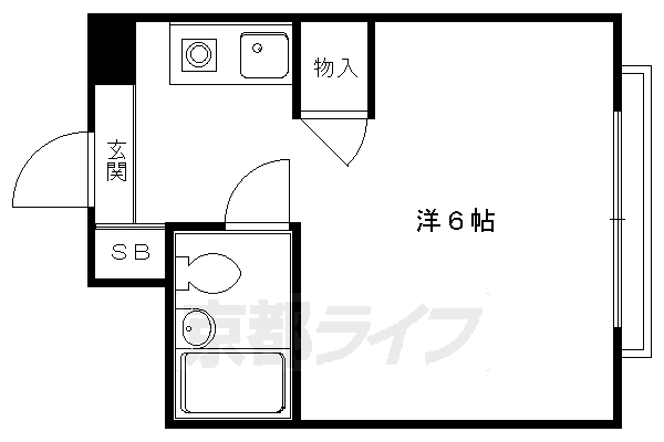 【京都市上京区岡松町のマンションの間取り】