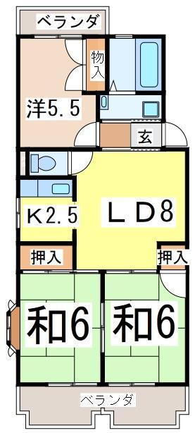 タウンコートオオタの間取り