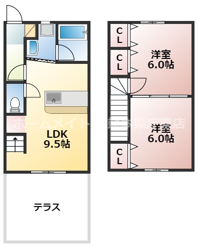 熊本県熊本市中央区出水３（アパート）の賃貸物件の間取り