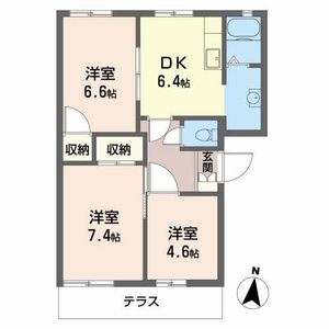 姫路市西今宿のアパートの間取り