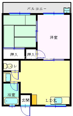 上山コーポ（上山町3-597-5）の間取り