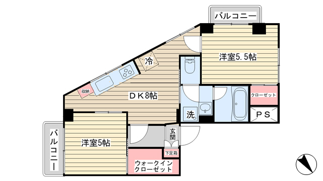 アルベルゴ津田の間取り