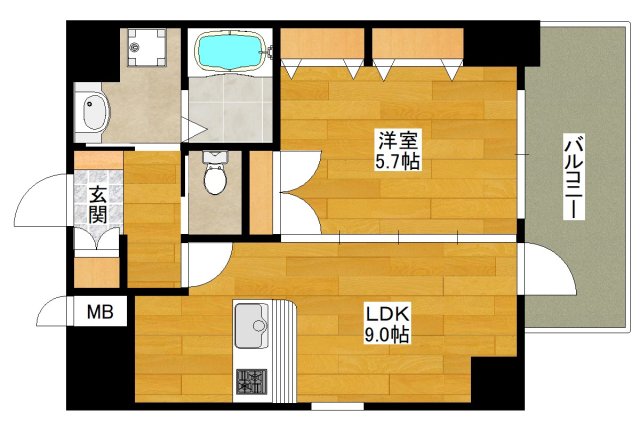 スプランディッド江坂駅前の間取り