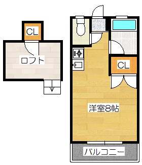 太宰府市朱雀のアパートの間取り