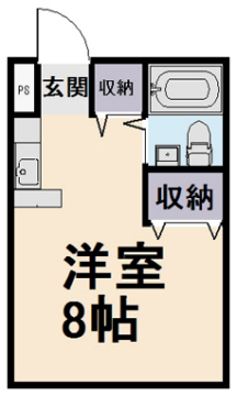 松阪市大津町のアパートの間取り