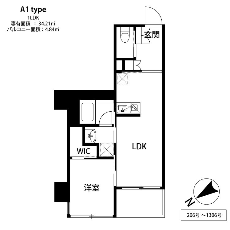 THE天神シティの間取り