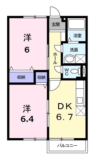 伊勢市馬瀬町のアパートの間取り