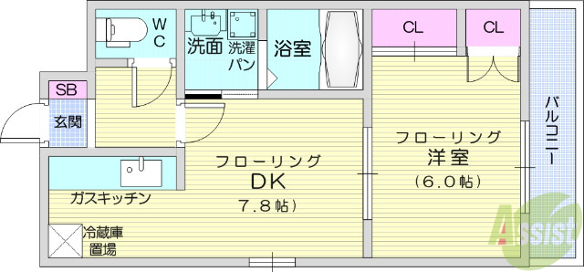 サニープレイス３の間取り