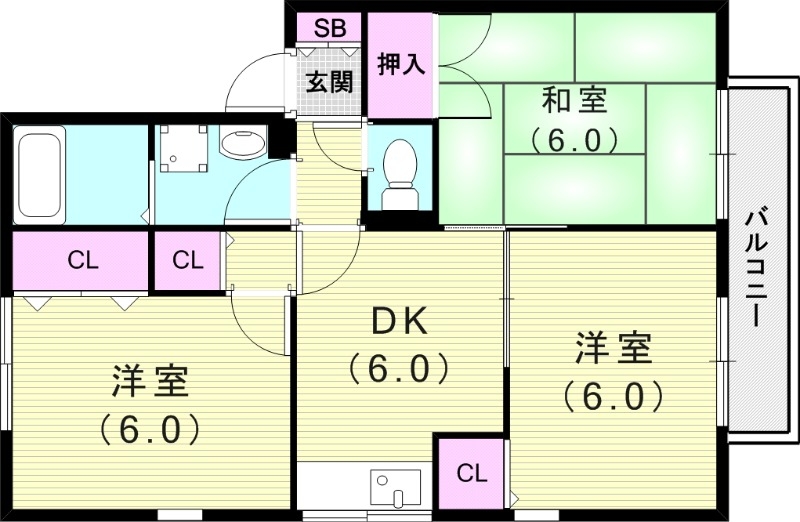 ジュネス北六甲IIの間取り