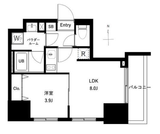 北区王子のマンションの間取り