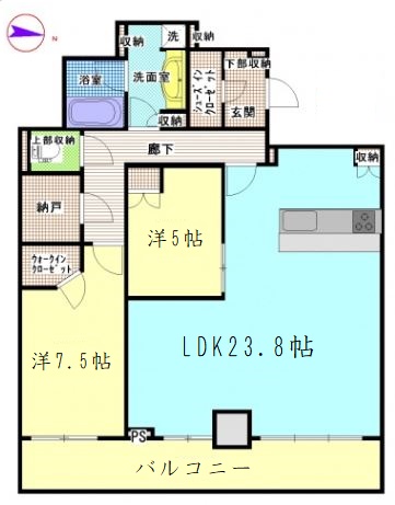 広島市南区松原町のマンションの間取り