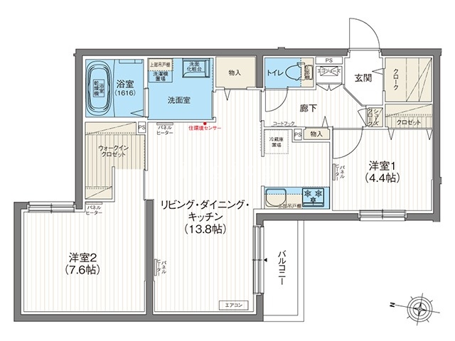 エフュート南円山の間取り