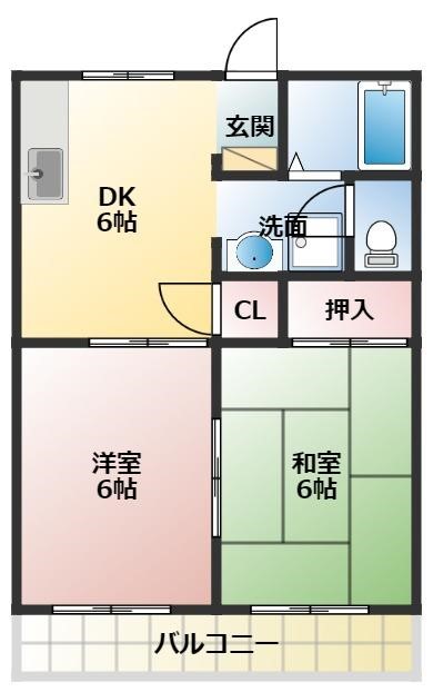 【コーポラスEの間取り】