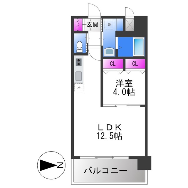 【東大阪市下小阪のマンションの間取り】