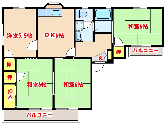 エスポワールＫの間取り