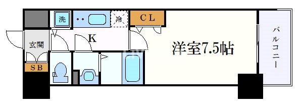 名古屋市中区大須のマンションの間取り