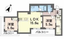 【倉敷市笹沖のマンションの間取り】