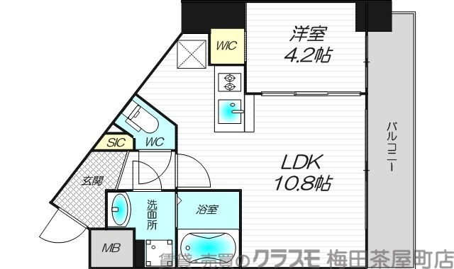 アドバンス西梅田フォルンの間取り