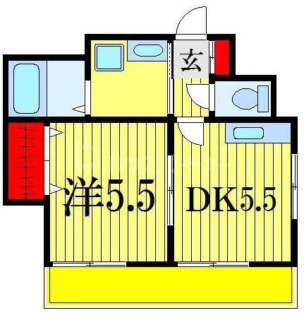 船橋市本中山のマンションの間取り