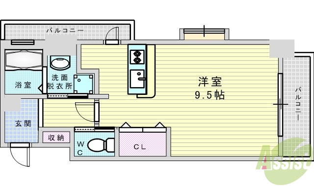 豊中市庄内東町のマンションの間取り