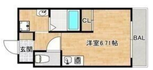 堺市北区南長尾町のマンションの間取り