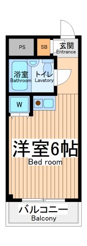 相模原市中央区淵野辺のマンションの間取り