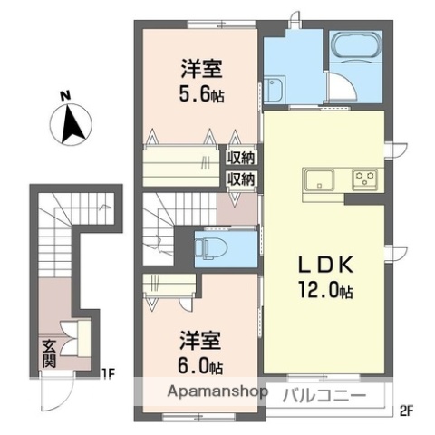 シャーメゾン　ぺスカの間取り