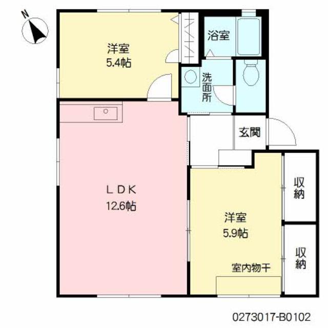 カームネス　Ｂ棟の間取り