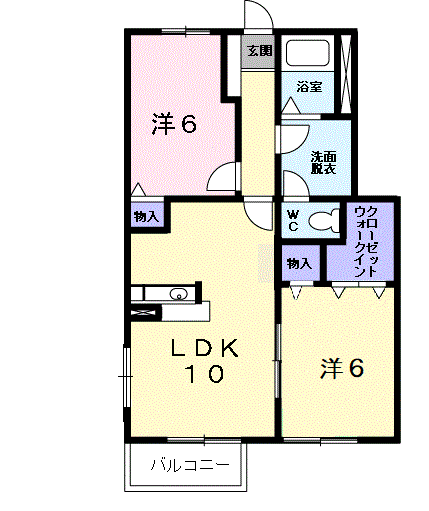 プリムロ－ズ　Ｋの間取り