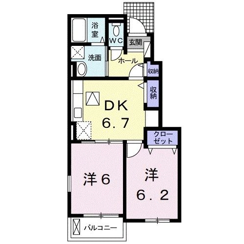 有田市古江見のアパートの間取り