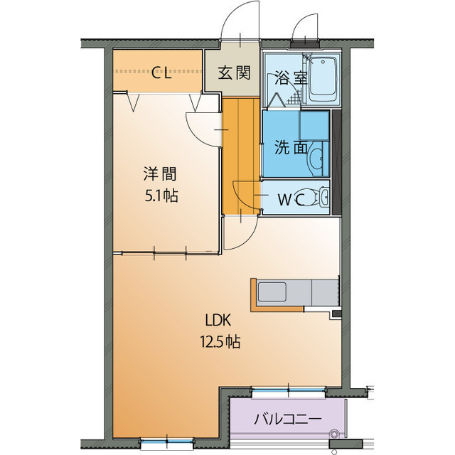 ハートフルマンション　ルーナの間取り