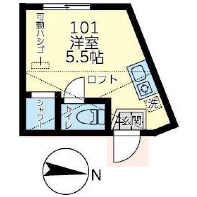 横浜市都筑区佐江戸町のアパートの間取り