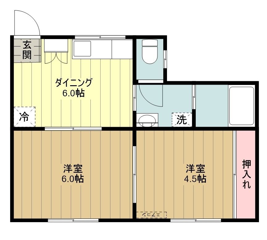 ＯＲＡＮＧＥ　ＨＥＩＧＨＴＳ　ＦＵＪＩＮＯの間取り