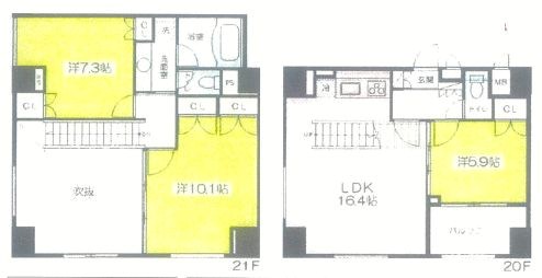 リブレ東新宿の間取り